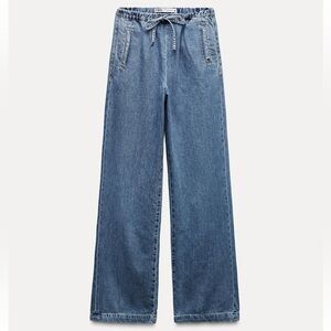 ZARA JEANS: SIZE MEDIUM, z1975 high rise wide leg jogger jeans